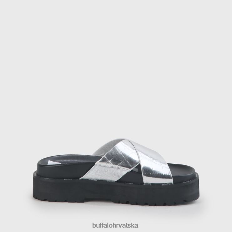 srebro Buffalo raya veganske sandale |slajdova TDD6T781